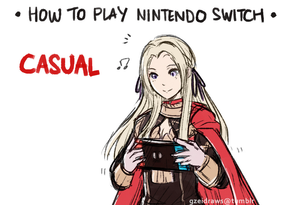 1girl blonde_hair blue_eyes cape controller cravat edelgard_von_hresvelgr_(fire_emblem) fire_emblem fire_emblem:_three_houses game_console game_controller gloves gzei hair_ornament handheld_game_console holding joy-con long_hair mole mole_under_mouth nintendo nintendo_switch playing_games simple_background smile uniform white_background