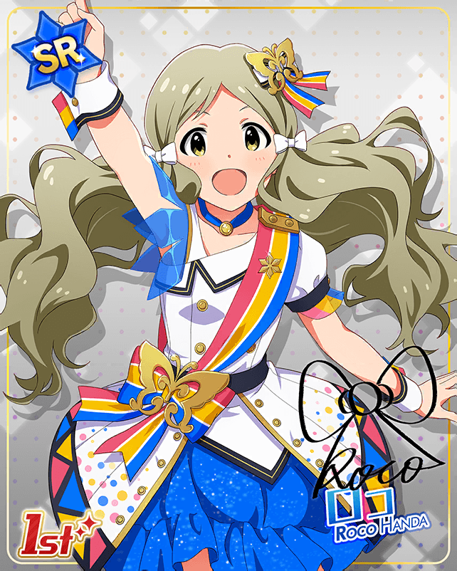 blue_eyes blush dress grey_hair handa_roco happy idolmaster idolmaster_million_live! idolmaster_million_live!_theater_days long_hair twintails