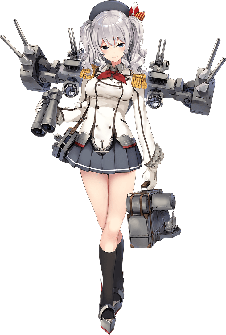 1girl beret binoculars blush crossed_legs epaulettes frilled_sleeves frills full_body gloves hat kantai_collection kashima_(kantai_collection) legs_crossed long_hair machinery military military_uniform miniskirt official_art paseri pleated_skirt silver_hair skirt smile solo thighs transparent_background twintails uniform watson_cross white_gloves