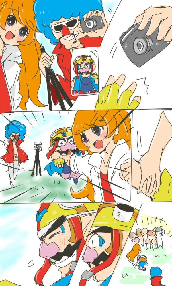 comic herunia_kokuoji jimmy_t jimmy_thang mona_(warioware) silent_comic wario warioware