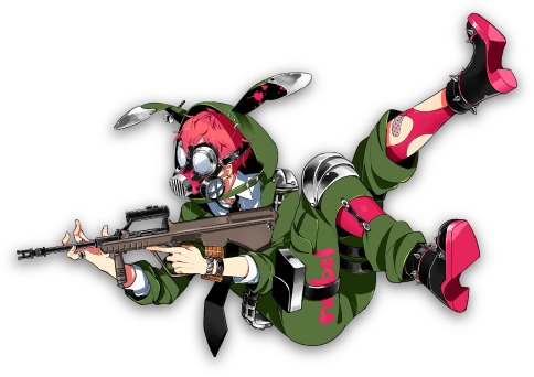 1boy animal_hood ankle_boots armor asymmetrical_clothes bandaid belga_(senjuushi) boots bunny_hood gas_mask gun high_heel_boots high_heels holding holding_gun holding_weapon hood hood_up jumpsuit kinako_(marubotan) lowres male_focus necktie official_art pink_hair senjuushi:_the_thousand_noble_musketeers short_hair shoulder_armor solo tachi-e thigh_strap transparent_background unzipped weapon