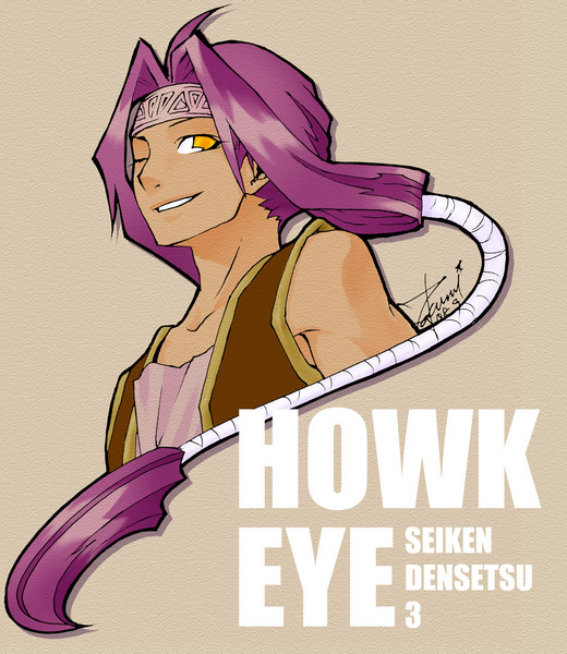 engrish hawkeye long_hair male ponytail purple_hair ranguage seiken_densetsu seiken_densetsu_3 yellow_eyes