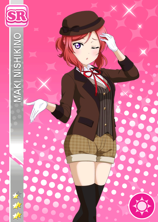 blush character_name dress gloves love_live!_school_idol_festival love_live!_school_idol_project nishikino_maki redhead short_hair violet_eyes wink