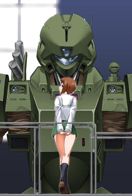 1girl arms_behind_back back black_legwear brown_eyes brown_footwear brown_hair donburimeshi from_behind full_body girls_und_panzer hands_together kneehighs loafers looking_at_viewer looking_back miniskirt nishizumi_miho ooarai_school_uniform pleated_skirt sailor_collar shiny shiny_hair shiny_skin shirt shoes short_hair skirt smile solo standing white_shirt