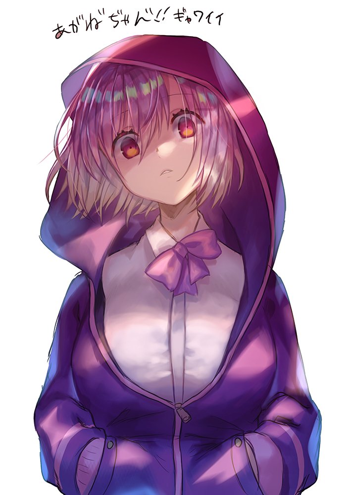 breasts emoillu empty_eyes hood hoodie large_breasts shinjou_akane ssss.gridman