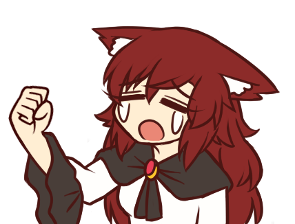 1girl =_= brooch brown_hair clenched_hand crying d: ears_down fist_shaking imaizumi_kagerou jewelry long_hair lowres open_mouth sad solo touhou upper_body very_long_hair wool_(miwol)