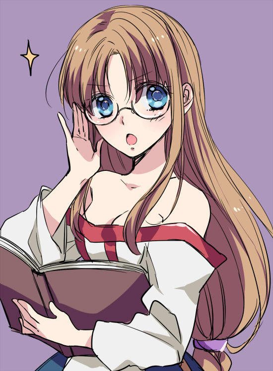 1girl arc_the_lad arc_the_lad_ii bare_shoulders blush breasts brown_hair cleavage commentary_request dress izumi_kouyou lieza long_hair looking_at_viewer low-tied_long_hair open_mouth solo very_long_hair
