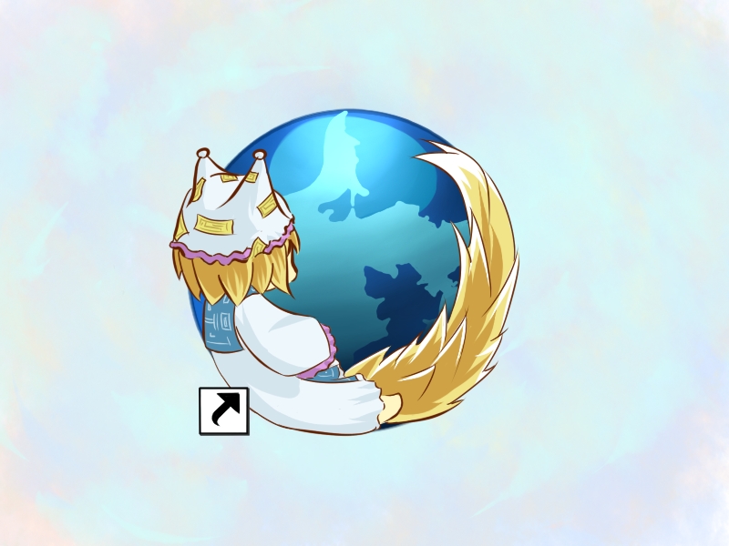 earth firefox fox_ears fox_tail icon myumoon os tail touhou world yakumo_ran