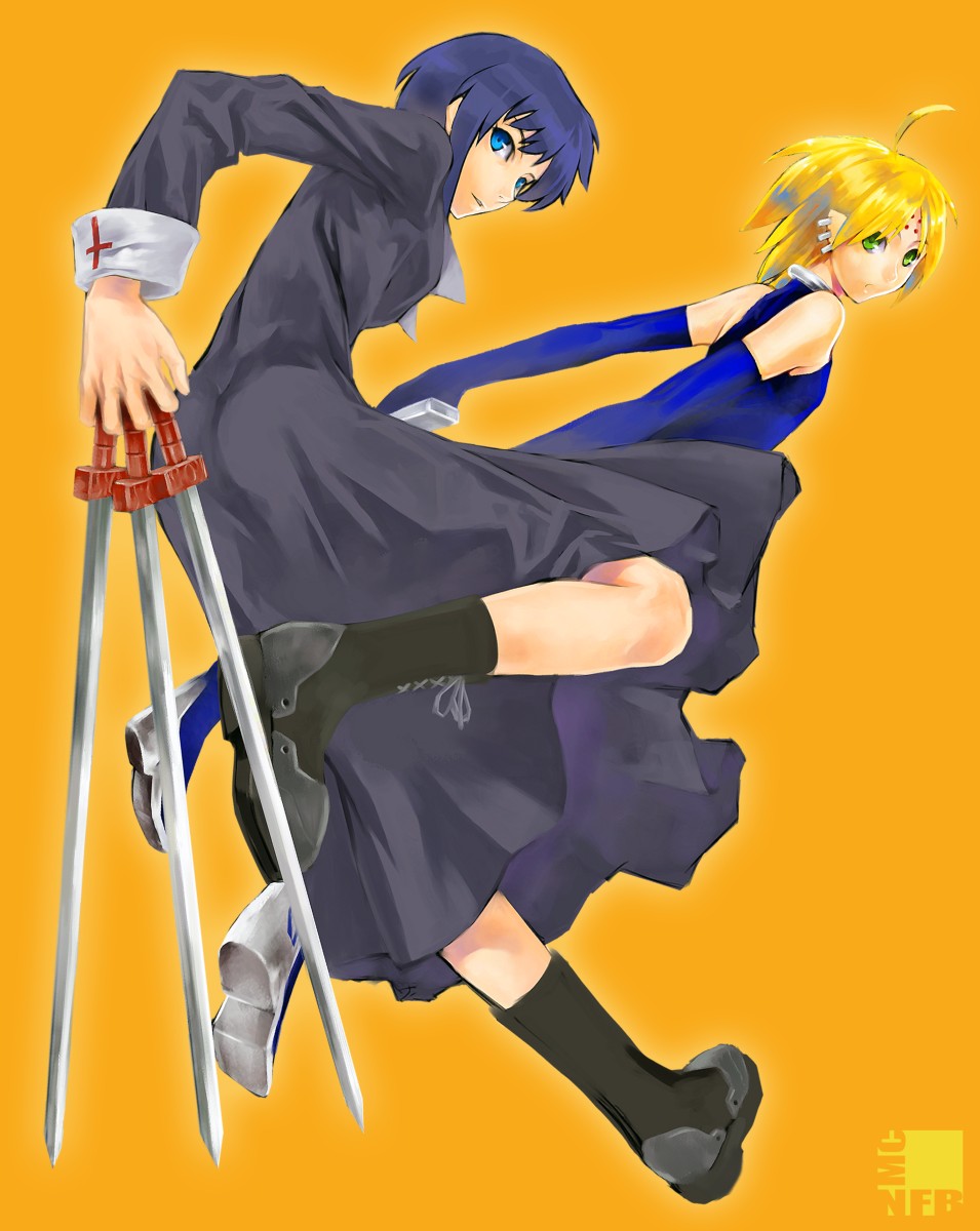 black_key black_keys boots ciel highres nanako nfb-zmc tsukihime weapon