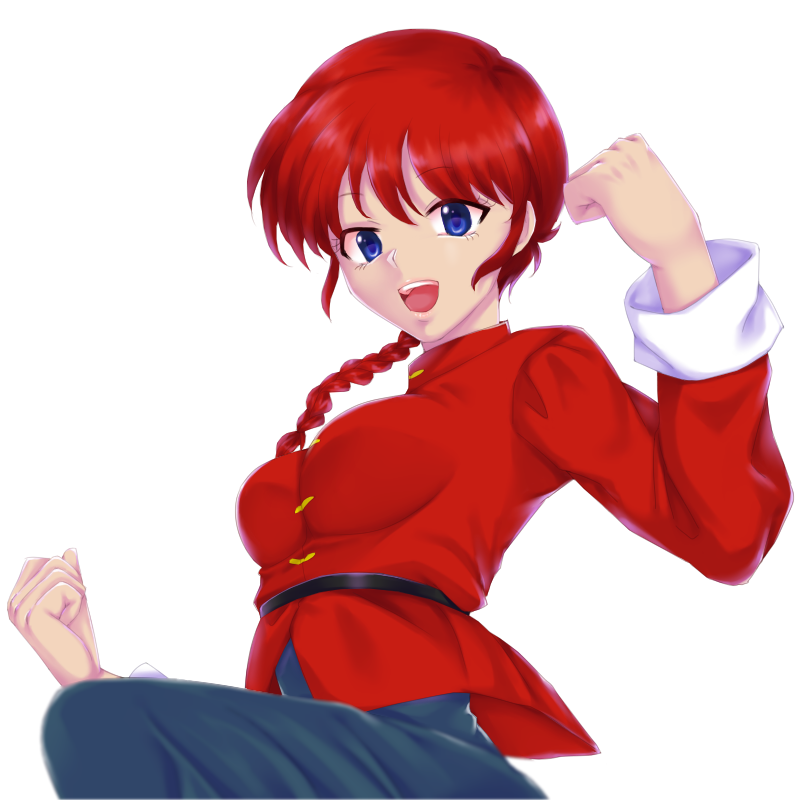 1girl breasts commentary_request darkmiso medium_breasts medium_hair ranma_1/2 saotome_ranma solo