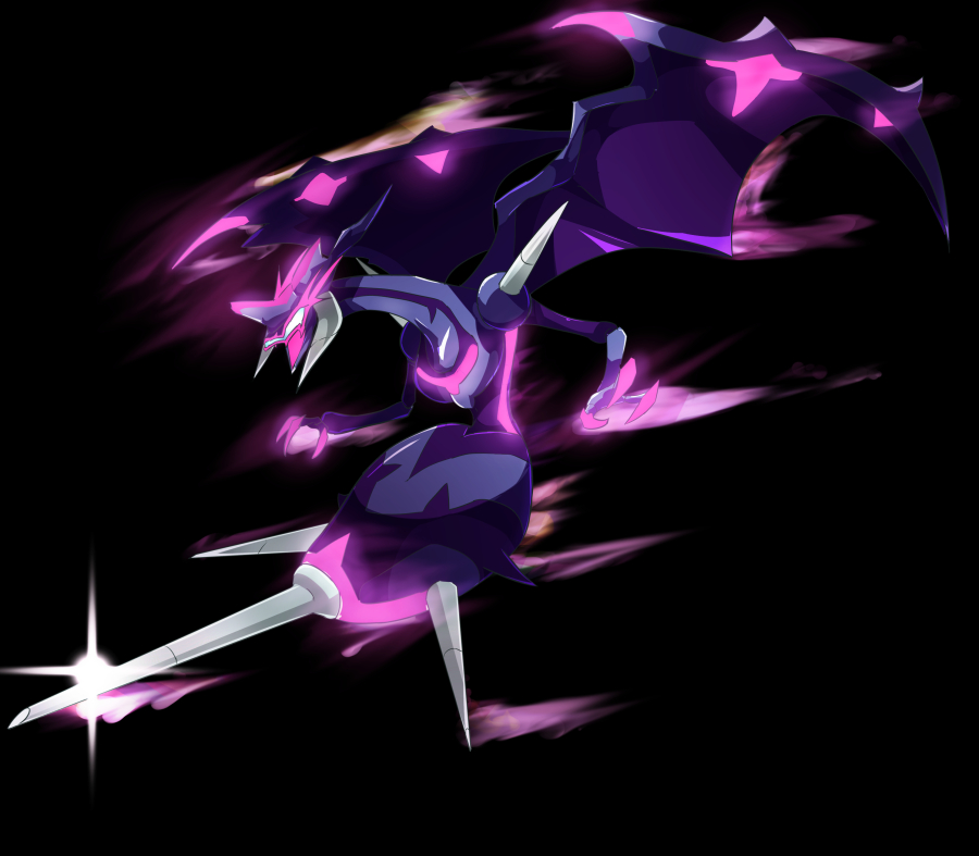 bat_wings black_background claws creatures_(company) game_freak glowing horns kuro_nasu naganadel nintendo no_humans open_mouth pokemon pokemon_(creature) pokemon_(game) pokemon_usum solo ultra_beast wings