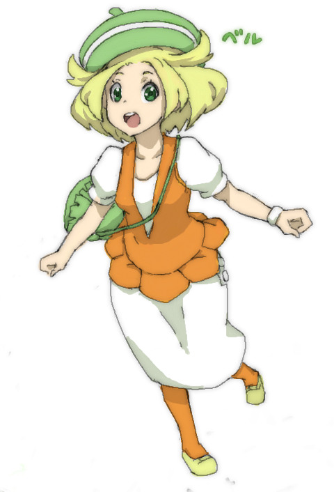 1girl bel_(pokemon) blonde_hair breasts commentary_request creatures_(company) decilitre dress game_freak green_eyes hat medium_hair nintendo open_mouth pantyhose pokemon pokemon_(game) pokemon_bw solo