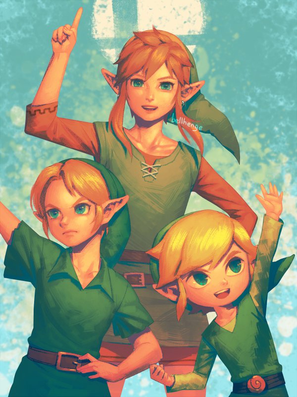 angry bellhenge blonde_hair fingerless_gloves gloves hat link master_sword nintendo pointy_ears short_hair smile super_smash_bros. super_smash_bros._ultimate the_legend_of_zelda the_legend_of_zelda:_breath_of_the_wild the_legend_of_zelda:_ocarina_of_time the_legend_of_zelda:_the_wind_waker toon_link triforce tunic young_link