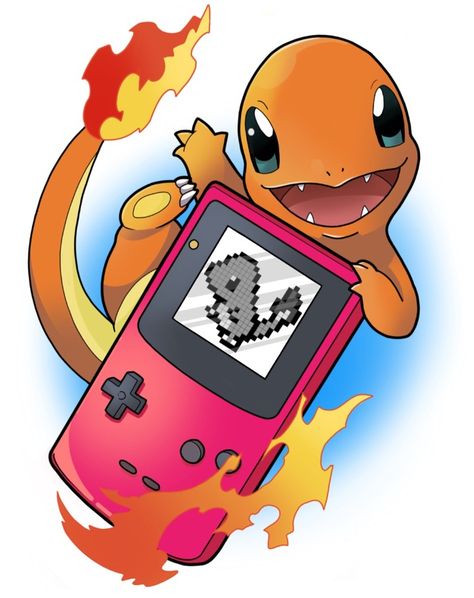 artist_request blue_eyes charmander creatures_(company) fire flame game_boy game_freak gen_1_pokemon handheld_game_console holding looking_at_viewer nintendo no_humans pixelated pokemon pokemon_(creature) pokemon_(game) pokemon_rgby screen simple_background source_request white_background