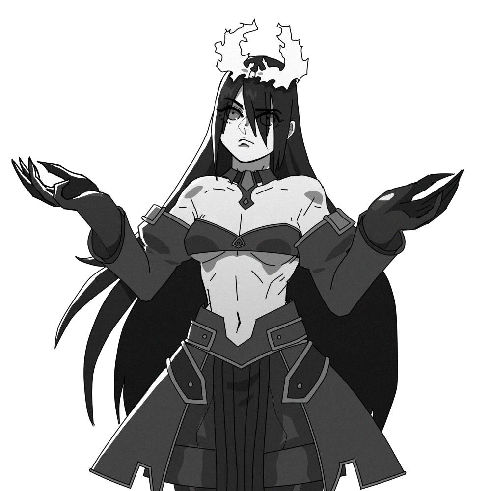 1girl black black_clothes black_footwear black_hair black_legwear black_skirt boots bra breasts cleavage cosplay eyebrows_visible_through_hair fate/grand_order fate/stay_night fate_(series) full_body genderswap genderswap_(mtf) hair_between_eyes hair_ribbon humanization long_hair looking_at_viewer marvel monster_girl mordred_(fate) mordred_(fate)_(all) mordred_(fate)_(cosplay) pale_skin personification pose ribbon simple_background skirt solo solo_focus somersaultdropkick spider-man_(series) standing stomach symbiote under_boob underwear venom_(marvel) very_long_hair white_background yandere