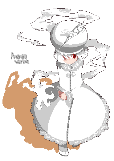 amanita_verna boots coat hat mushroom original oso oso_(toolate) personification pixel_art red_eyes short_hair solo transparent_background white_hair