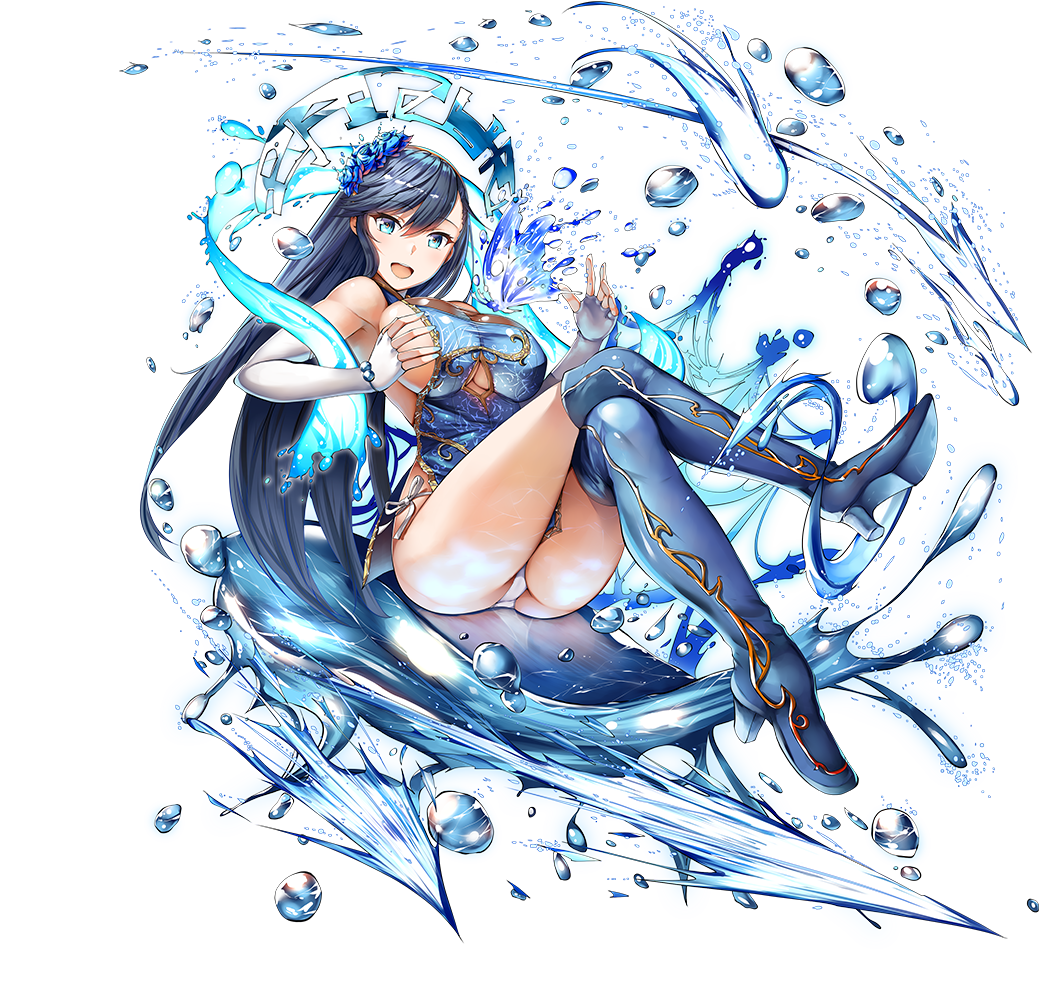 1girl armpits ass asymmetrical_bangs awakening_(sennen_sensou_aigis) bangle bangs bare_legs bead_bracelet beads blue_eyes blue_flower blue_footwear blue_hair blue_rose boots bracelet breasts bug butterfly china_dress chinese_clothes dress elbow_gloves eyebrows_visible_through_hair floating flower full_body gloves hair_between_eyes hair_flower hair_ornament hairband high_heel_boots high_heels insect jewelry kicking large_breasts legs_crossed lolicept long_hair longji_gongzhu_(sennen_sensou_aigis) nail_polish official_art panties rose sennen_sensou_aigis shiny shiny_skin side-tie_panties sideboob sidelocks sleeveless solo splashing tachi-e taut_clothes taut_dress thigh-highs thigh_boots thighs transparent_background under_boob underboob_cutout underwear water water_butterfly water_drop white_gloves white_panties wristband