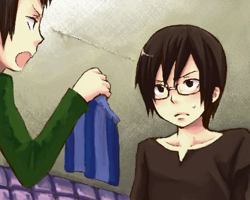 black_eyes black_hair blush bokurano boxers lowres male_underwear underwear ushiro_jun