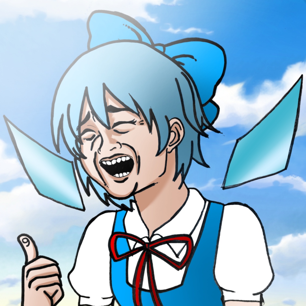 cirno game smile touhou yao_ming