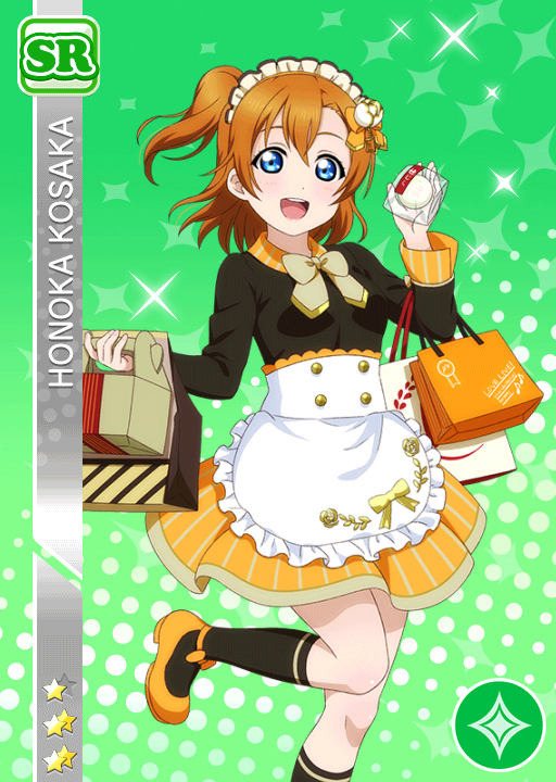 blue_eyes blush character_name dress kousaka_honoka love_live!_school_idol_festival orange_hair short_hair smile