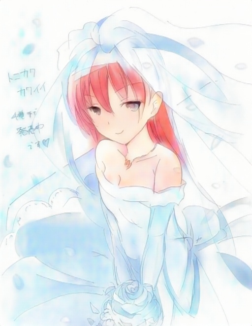 bouquet bridal_veil dress flower gown potekite tonikaku_kawaii veil wedding_dress white_dress yuzaki_tsukasa