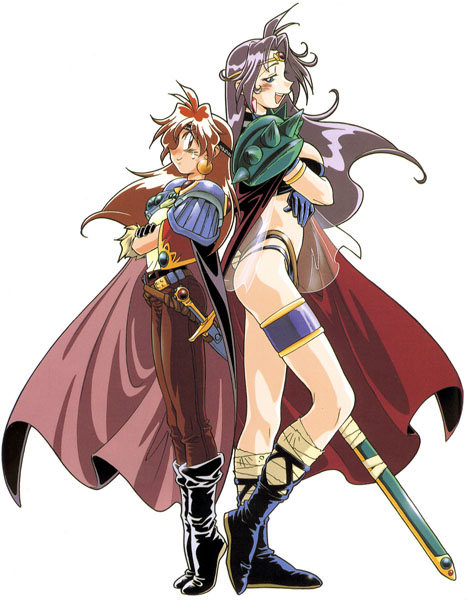 araizumi_rui back-to-back back_to_back height_difference lina_inverse naga_the_serpent slayers tiptoes
