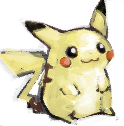 :3 black_eyes brown_tail closed_mouth english_commentary lowres multicolored_tail no_humans pikachu pokemon sailorclef simple_background smile solo tail tail_raised white_background yellow_tail