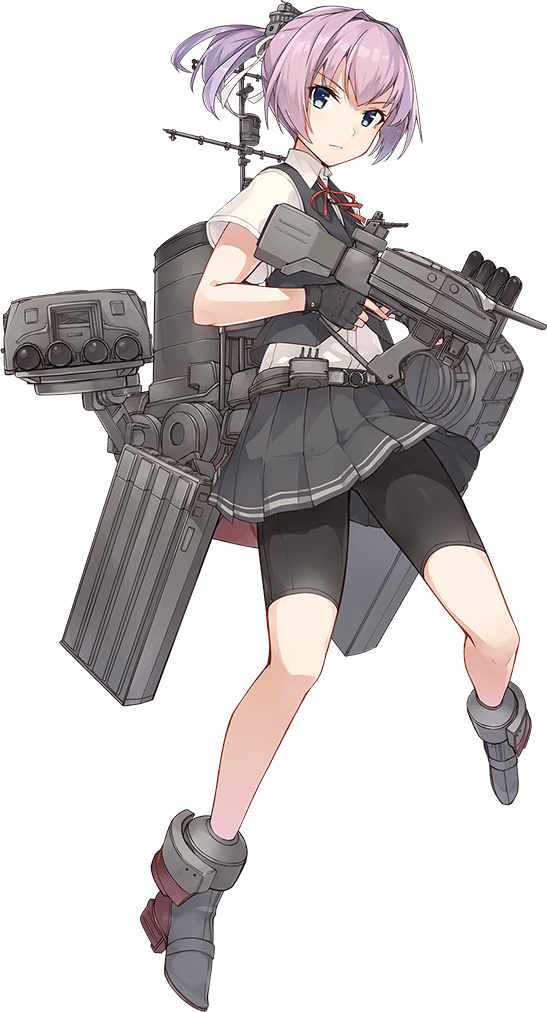 1girl adapted_turret bike_shorts black_gloves blue_eyes boots collared_shirt fingerless_gloves full_body gloves grey_vest gun hair_intakes hair_ornament hair_ribbon holding holding_gun holding_weapon kantai_collection konishi_(koconatu) looking_at_viewer looking_to_the_side machinery mast neck_ribbon official_art pink_hair pleated_skirt ponytail red_neckwear red_ribbon remodel_(kantai_collection) ribbon rigging rudder_footwear school_uniform shiranui_(kantai_collection) shirt short_hair short_ponytail short_sleeves shorts shorts_under_skirt skirt smokestack solo torpedo_launcher torpedo_tubes transparent_background turret vest weapon white_ribbon white_shirt