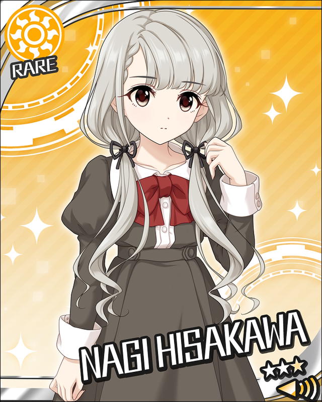 blush character_name dress grey_hair hisakawa_hayate idolmaster idolmaster_cinderella_girls long_hair smile stars twintails yellow_eyes