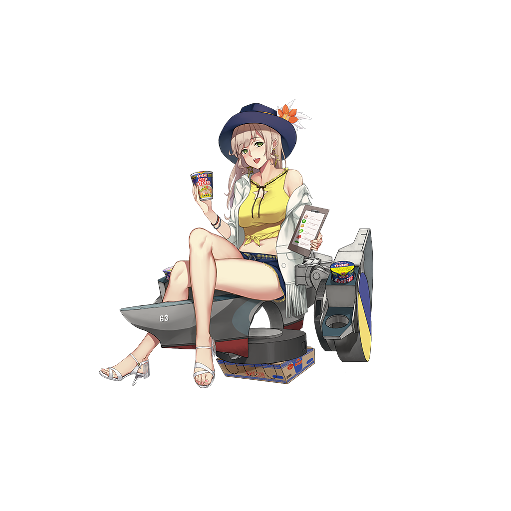 hat missouri_(warship_girls_r) sandals toenail_polish warship_girls_r zi_se