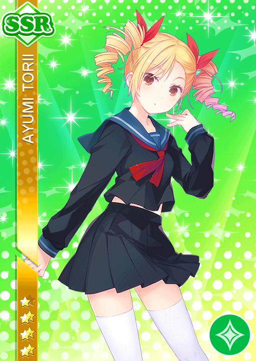 blonde_hair character_name dress love_live!_school_idol_festival red_eyes short_hair smile torii_ayumi twintails