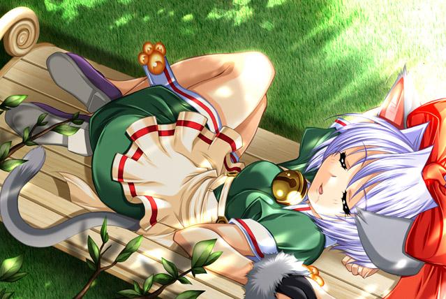 bell cat_ears cat_tail game_cg jpeg_artifacts mugyutto!_pet_maid mugyutto_pet_maid ngo rinne_(mugyutto!) sleeping tail