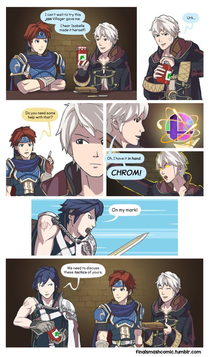 finalsmashcomic fire_emblem jam krom my_unit_(fire_emblem:_kakusei) roy_(fire_emblem) smash_ball super_smash_bros. yayster