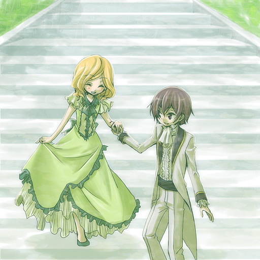 dress lelouch_lamperouge milly_ashford stairs young