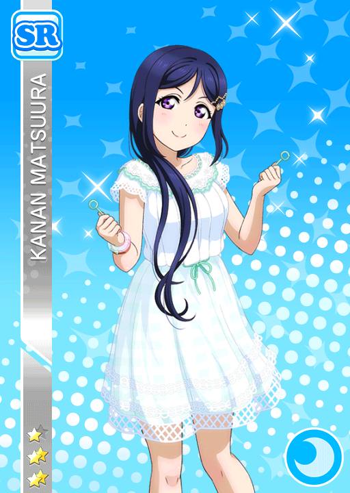 blue_hair blush character_name dress long_hair love_live!_school_idol_festival love_live!_sunshine!! matsuura_kanan violet_eyes