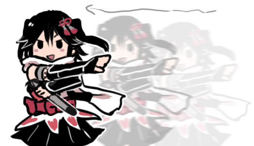 1girl afterimage bangs black_eyes black_gloves black_hair black_skirt blush_stickers bow cowboy_shot directional_arrow elbow_gloves fingerless_gloves gloves hair_between_eyes hair_ornament holding holding_torpedo holding_weapon kantai_collection looking_at_viewer medium_hair outstretched_arm pleated_skirt pose red_bow red_sash remodel_(kantai_collection) scarf sendai_(kantai_collection) simple_background skirt sleeveless solo terrajin torpedo triangle_mouth two_side_up weapon white_background white_scarf