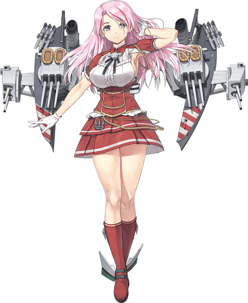 1girl aiguillette anchor armpit_cutout bangs boots breasts dress full_body gloves hand_up high_heel_boots high_heels jiji kantai_collection large_breasts long_hair looking_at_viewer luigi_di_savoia_duca_degli_abruzzi_(kantai_collection) official_art pink_eyes pink_hair red_footwear red_skirt rigging rudder_footwear sidelocks skirt solo tachi-e thighs transparent_background white_gloves