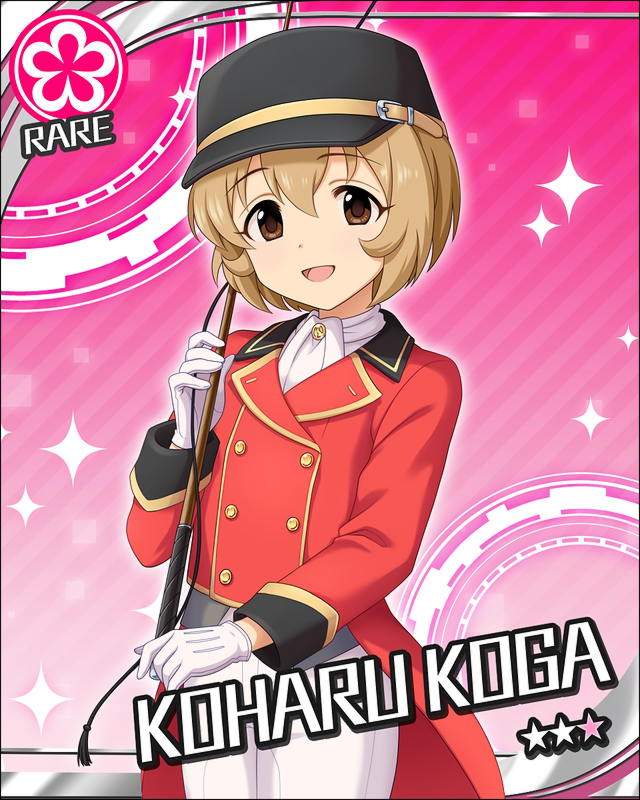 blush brown_eyes brown_hair character_name dress hat idolmaster idolmaster_cinderella_girls koga_koharu short_hair smile