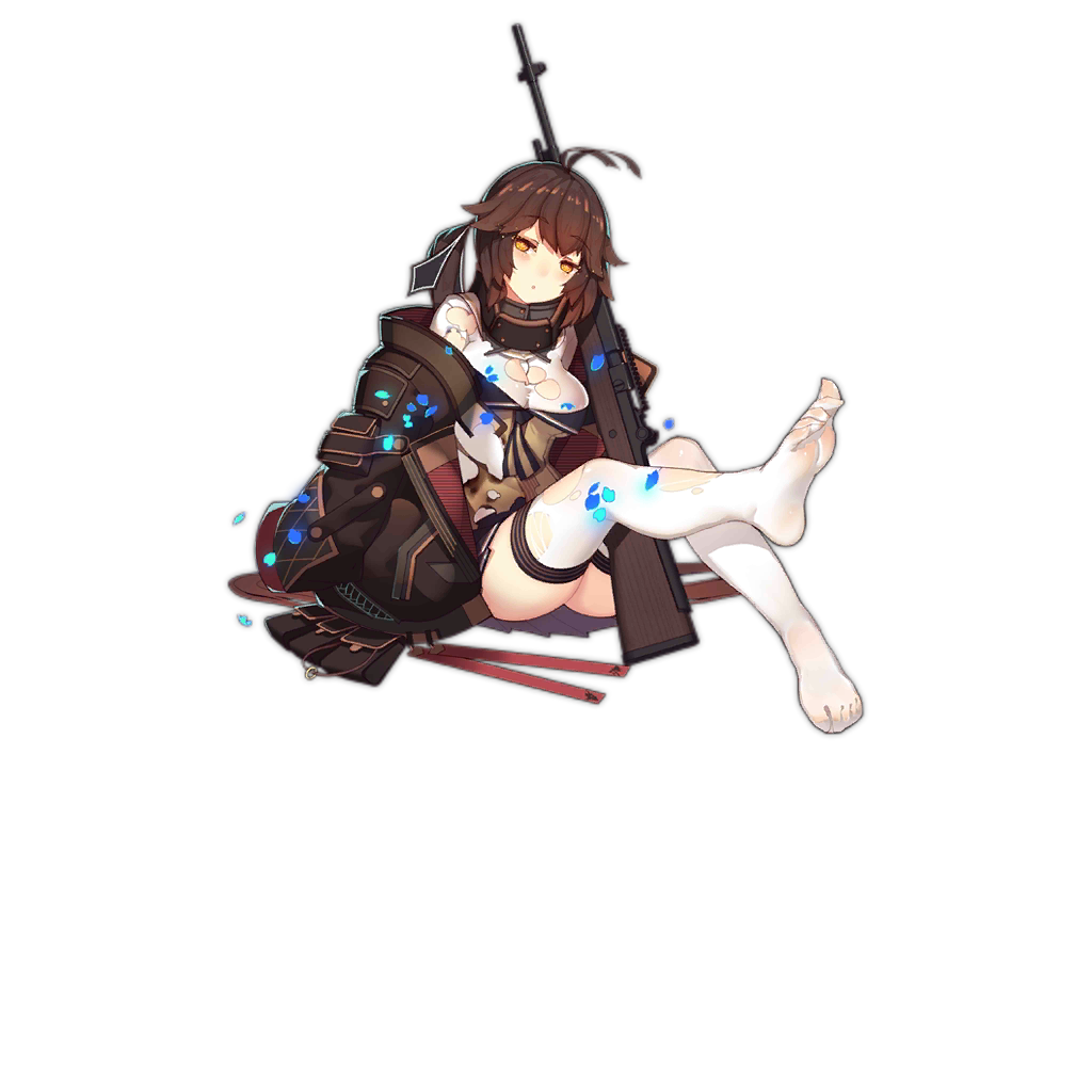 1girl :o ahoge bag baggy_clothes bangs battle_rifle black_ribbon black_skirt blazer blush breasts brown_hair brown_jacket coat eyebrows_visible_through_hair full_body girls_frontline gradient_hair gun hair_ribbon holding holding_gun holding_weapon jacket light_particles loafers long_hair looking_at_viewer m14 m14_(girls_frontline) medium_breasts mod3_(girls_frontline) multicolored_hair neck_ribbon off_shoulder official_art open_clothes open_coat pleated_skirt pouch rain_lan ribbon rifle shirt shoes sidelocks sitting skirt sleeves_past_wrists solo thigh-highs torn_clothes torn_legwear torn_shirt transparent_background twintails two-tone_hair weapon white_legwear yellow_eyes zettai_ryouiki