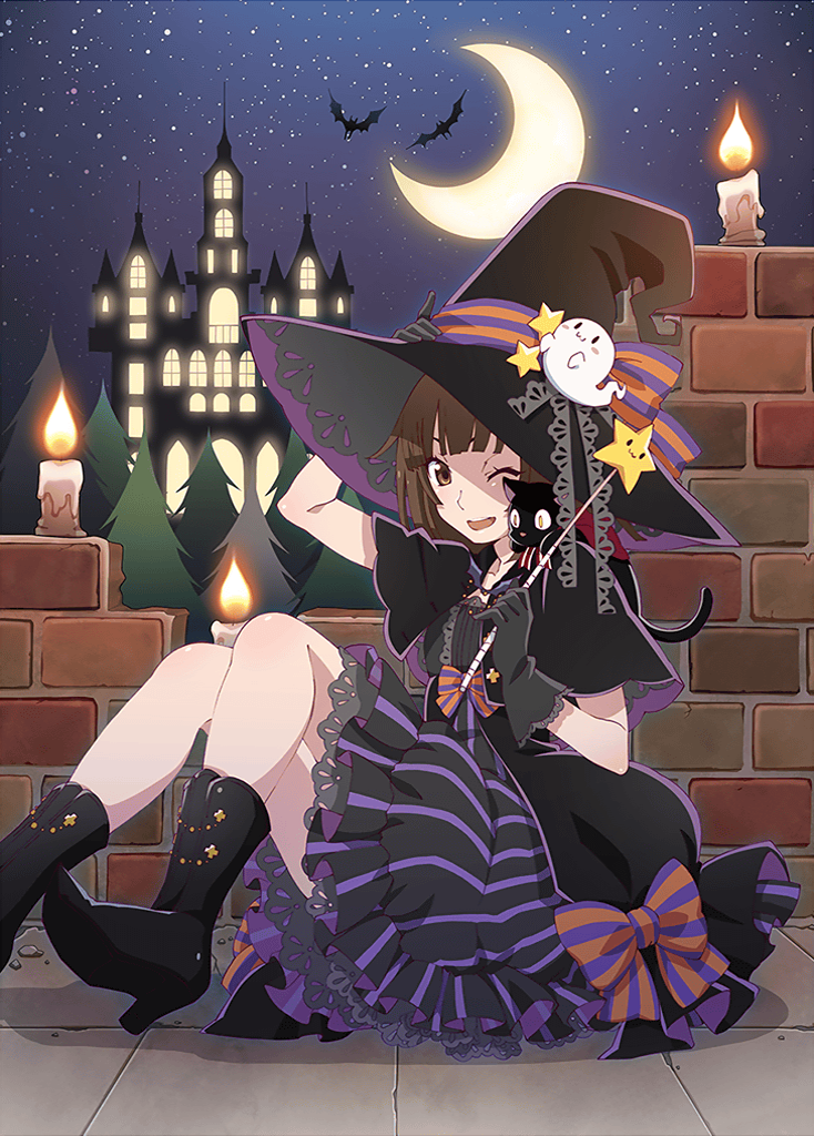 alternate_costume halloween_costume mono monogatari_(series) monogatari_series_puc_puc sengoku_nadeko witch_costume