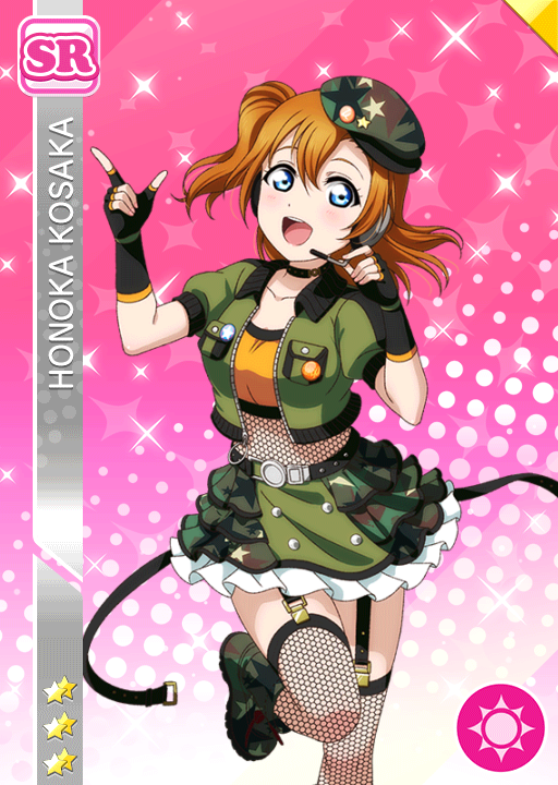 blue_eyes blush character_name kousaka_honoka love_live!_school_idol_festival love_live!_school_idol_project military orange_hair short_hair smile uniform