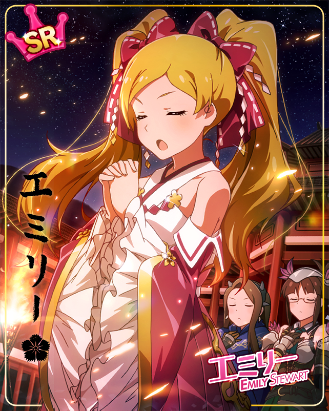 blonde_hair character_name closed_eyes emily_stuart idolmaster_million_live!_theater_days long_hair miko twintails