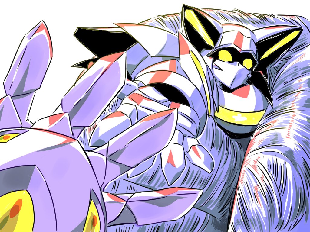 artist_request commentary_request granbelm looking_at_viewer mecha no_humans pov pov_hands reaching restrained sketch viola_katze white_background yellow_eyes