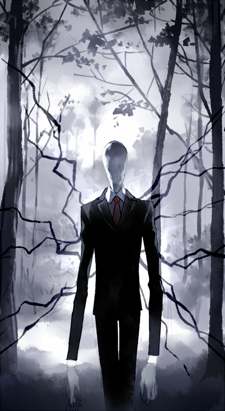 creepypasta faceless faceless_male formal pale_skin psd slender_man solo suit tree
