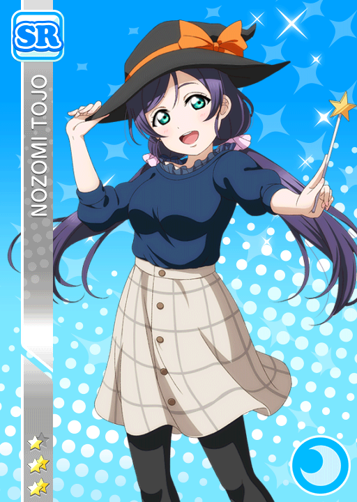 blush character_name green_eyes hat long_hair love_live!_school_idol_festival love_live!_school_idol_project purple_hair shirt smile toujou_nozomi twintails