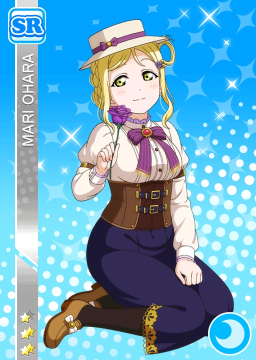 blonde_hair blush character_name dress love_live!_school_idol_festival love_live!_sunshine!! official_art ohara_mari short_hair smile yellow_eyes