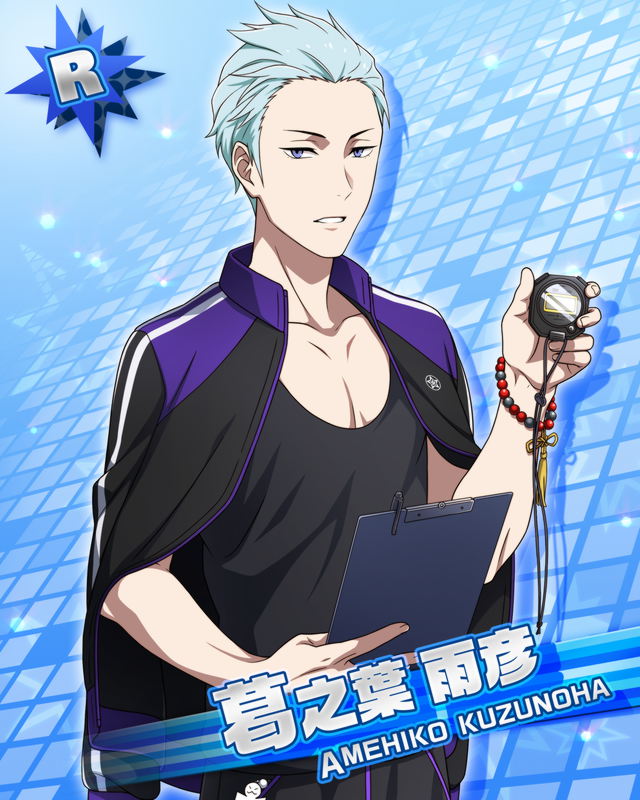 blue_eyes character_name grey_hair idolmaster idolmaster_side-m kuzunoha_amehiko shirt short_hair