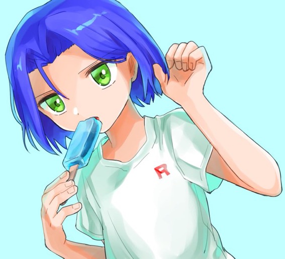 1boy blue_hair kojirou_(pokemon) pokemon pokemon_(anime)