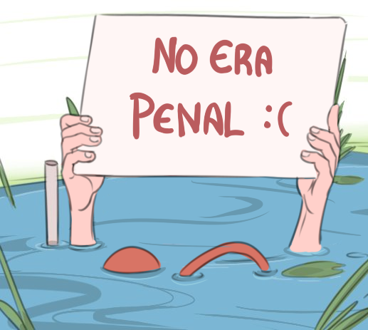 1girl check_translation eyeball hands holding holding_sign komeiji_satori lily_pad mefomefo outdoors sign snorkel solo spanish_text submerged third_eye touhou translation_request water