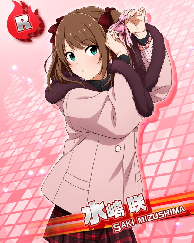 brown_hair character_name green_eyes idolmaster idolmaster_side-m jacket long_hair mizushima_saki twintails